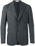 Boglioli Two Button Blazer, Men's, Size: 52, Grey, Wool/silk/linen/flax/cupro