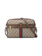 Gucci Ophidia Gg Supreme Small Shoulder Bag - Brown