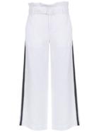 Tufi Duek Culottes With Side Stripes - White