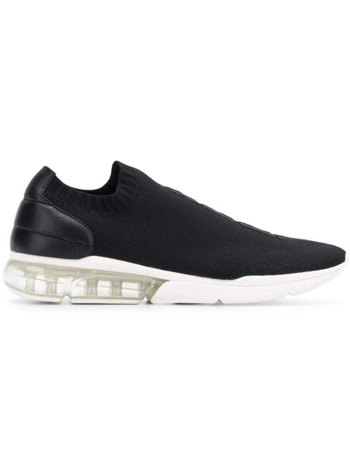 Dkny Woven Logo Sneakers - Black