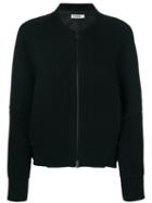 Jil Sander - Ribbed Cuff Zip Front Jacket - Women - Wool/polyamide/silk/cupro - 38, Black, Wool/polyamide/silk/cupro