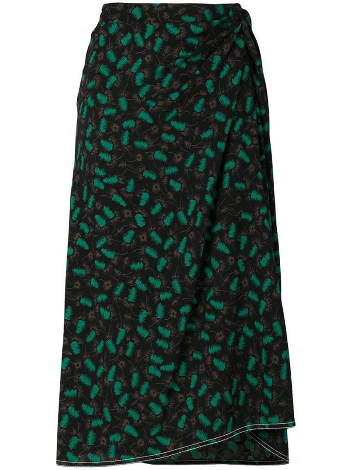 Marni Asymmetric Draped Skirt - Black