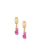Natasha Collis Pink Spinel Drop Stud Earrings