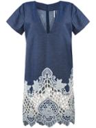 Alcoolique - 'mavie' Dress - Women - Cotton - S, Blue, Cotton