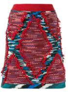 Missoni Chunky Knit Skirt - Red
