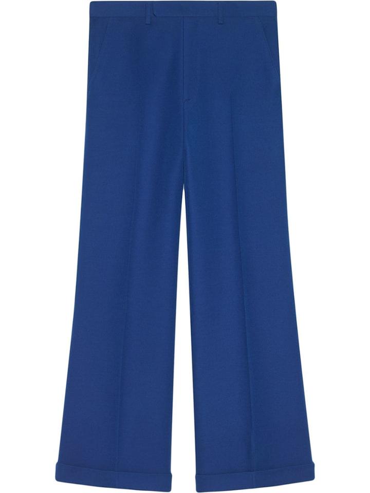 Gucci Wool-silk Ankle Length Pant - Blue