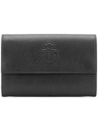 Billionaire Logo Embossed Travel Wallet - Black
