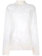 Ann Demeulemeester Sheer Lace Top - Nude & Neutrals