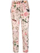 Red Valentino Drawstring Tapered Trousers - Pink & Purple