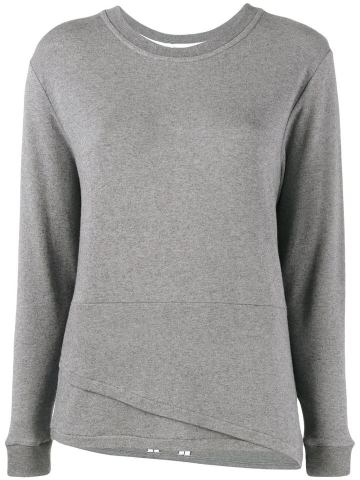 Lot78 Double Hem Sweater, Women's, Size: Xs, Grey, Modal/polyamide/spandex/elastane/cashmere