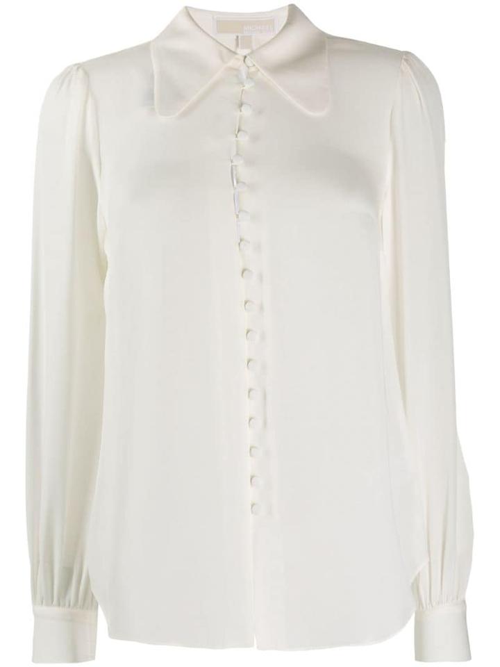 Michael Michael Kors Silk Buttoned Shirt - Neutrals