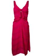 Proenza Schouler Fine-stripe Day Dress, Women's, Size: 0, Pink/purple, Silk/acetate/viscose