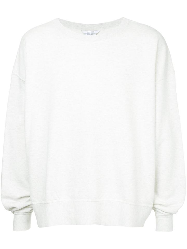 Unused Dropped Shoulders Sweater - Grey
