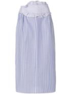 Carven Stripe Straight Skirt - Blue