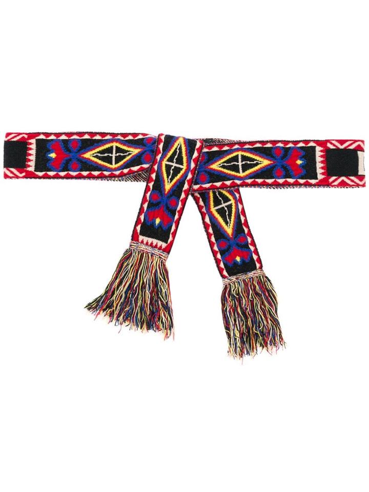 Etro Embroidered Wrap Belt - Black