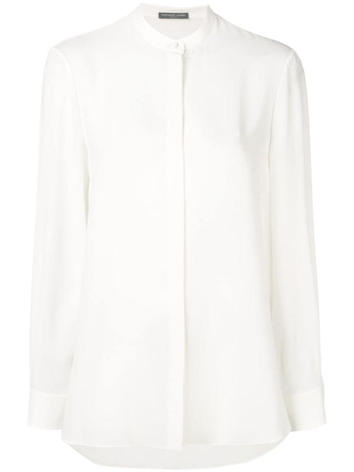 Alexander Mcqueen Band Collar Shirt - White