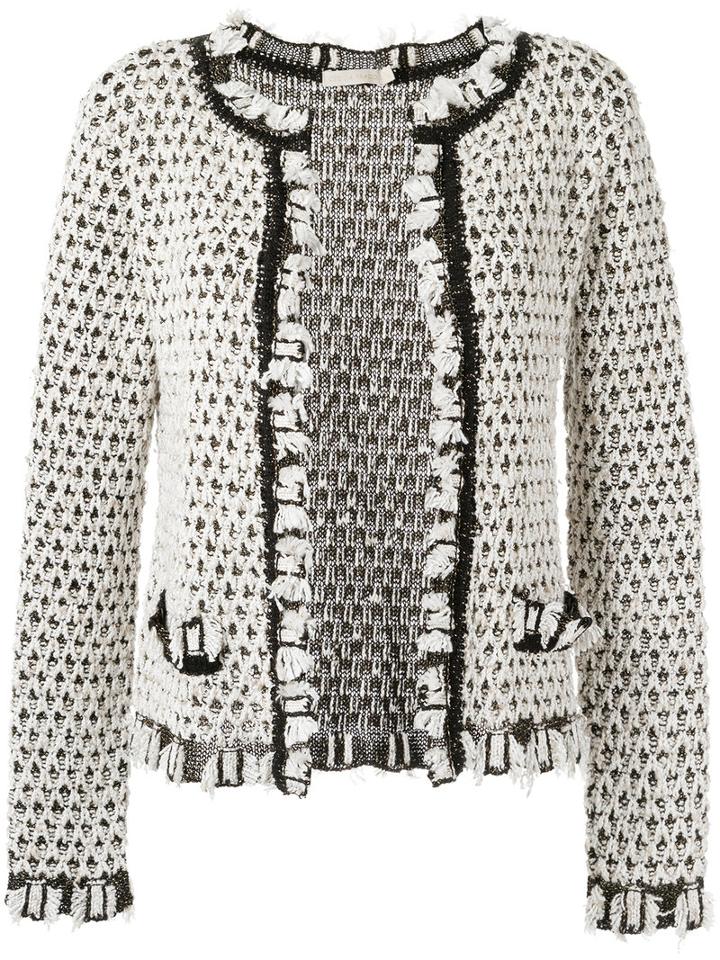 Cecilia Prado - Knit Jacket - Women - Acrylic/lurex/polyamide - P, White, Acrylic/lurex/polyamide