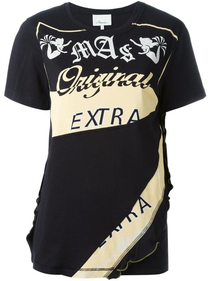 3.1 Phillip Lim Collage Print T-shirt, Women's, Size: Small, Black, Cotton