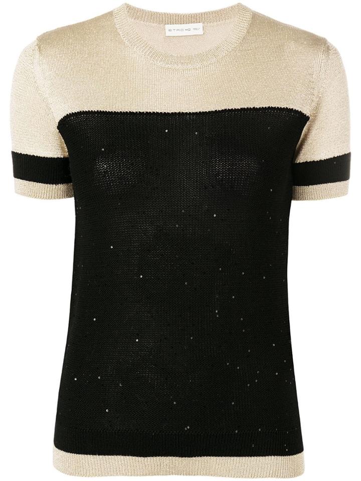 Etro Two-tone Sweater - Black