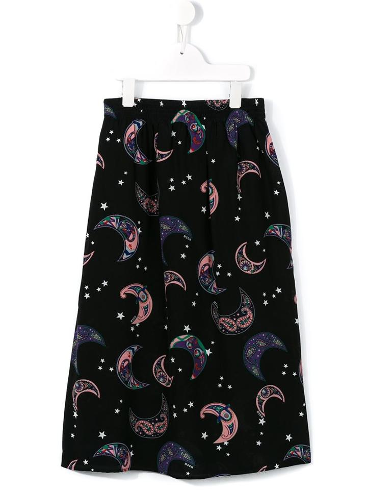 Msgm Kids 'moon' Skirt, Girl's, Size: 10 Yrs, Black