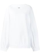 Off-white Balloon Sleeve Sweatshirt, Women's, Size: Medium, White, Cotton