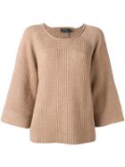 Polo Ralph Lauren Back Buckle Detail Jumper, Women's, Size: Small, Brown, Wool