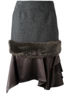 Kolor Panelled Skirt - Grey