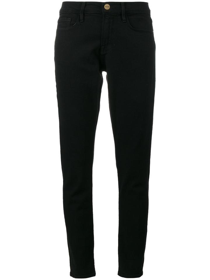 Frame Denim - Le Garcon Mid-rise Jeans - Women - Cotton/polyester/spandex/elastane - 30, Black, Cotton/polyester/spandex/elastane