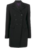 Ralph Lauren Collection Long Double-breasted Blazer - Black