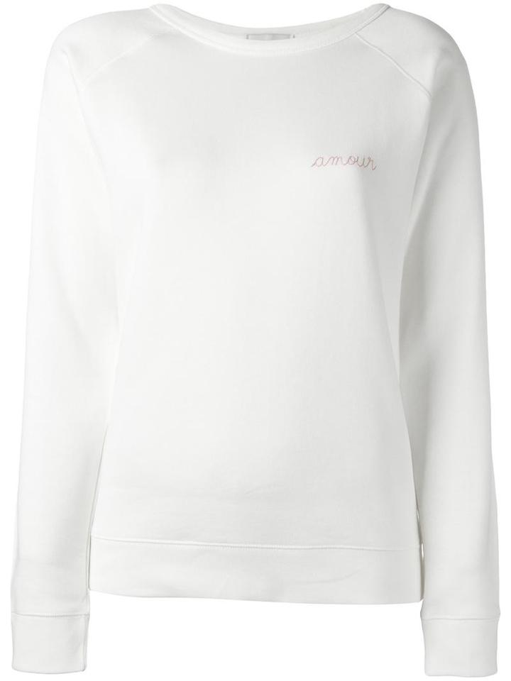 Maison Labiche Amour Sweatshirt, Women's, Size: Large, White, Cotton