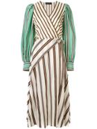 Anna October Striped Wrap Dress - Multicolour