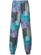 Etro Paisley Patchwork Easy Jogging Pants - Blue