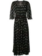 Sonia Rykiel Floral Cape-style Dress - Black