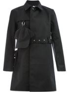 Matthew Miller Cap Detail Trench Coat - Black