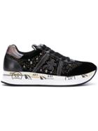 White Premiata Premiata Connyy 1621 Synthetic->nylon - Black