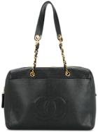 Chanel Vintage Cc Logos Chain Handbag - Black