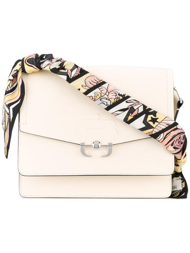 Paula Cademartori Scarf Strap Shoulder Bag - White