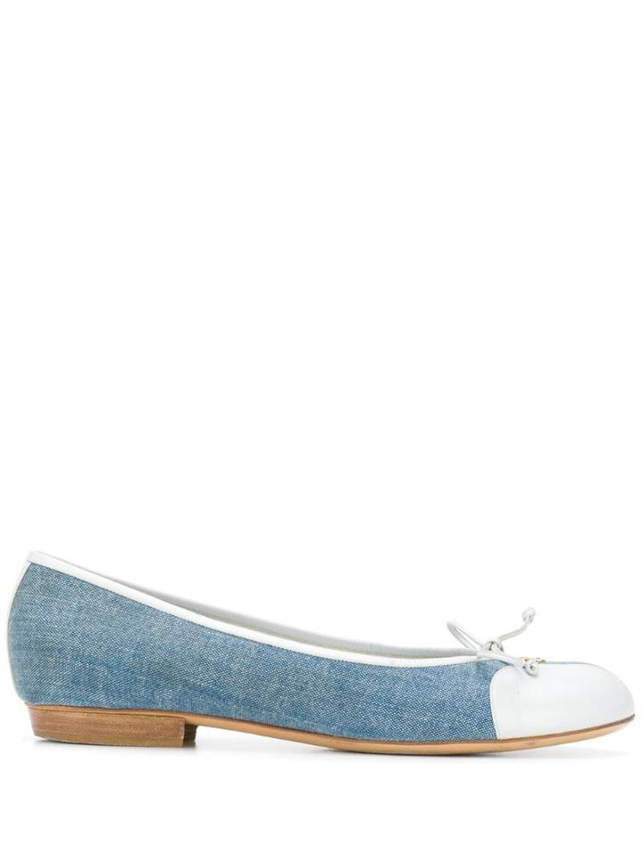 Chanel Pre-owned 2000's Denim Ballerina Shoes - Blue