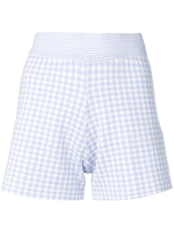 Philo-sofie Houndstooth Short Shorts - Blue
