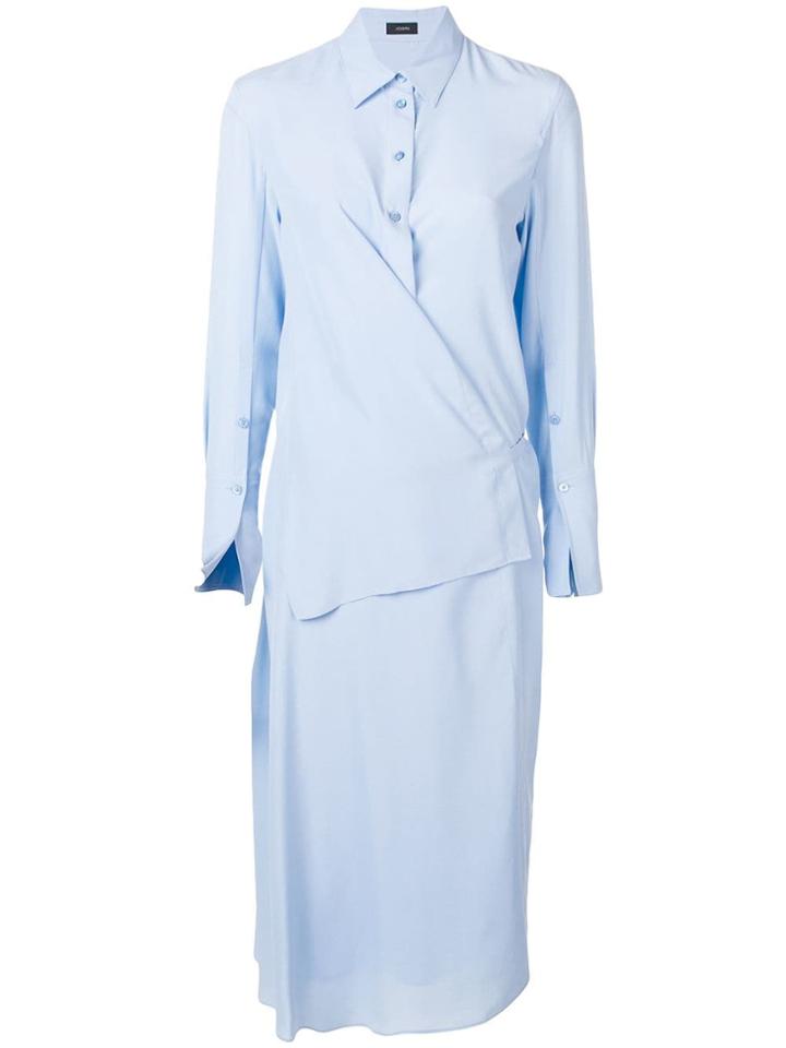 Joseph Wrap-detail Shirt Dress - Blue