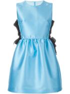 Red Valentino Lace-up Sides Mini Dress, Women's, Size: 46, Blue, Polyester/silk/viscose