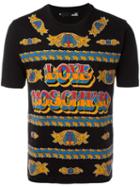 Love Moschino Logo Print T-shirt, Size: Xl, Black, Cotton