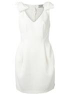 Lanvin V-neck Dress, Women's, Size: 40, White, Cotton/polyamide/spandex/elastane/spandex/elastane
