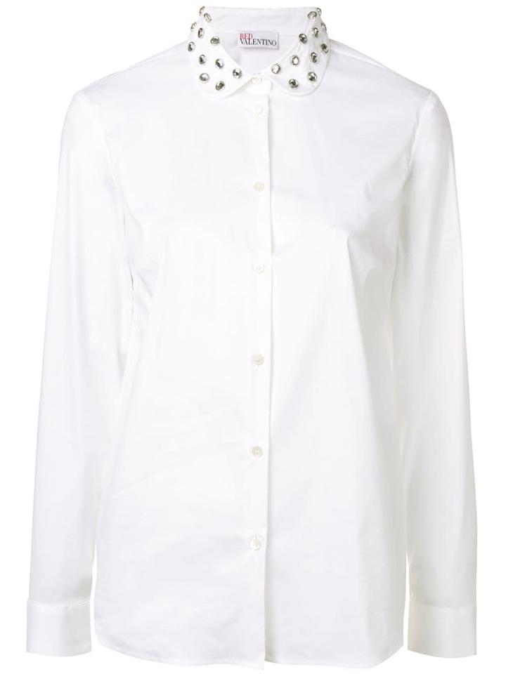 Red Valentino Crystal Embellished Shirt - White