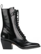 Chloé Lace-up Boots - Black