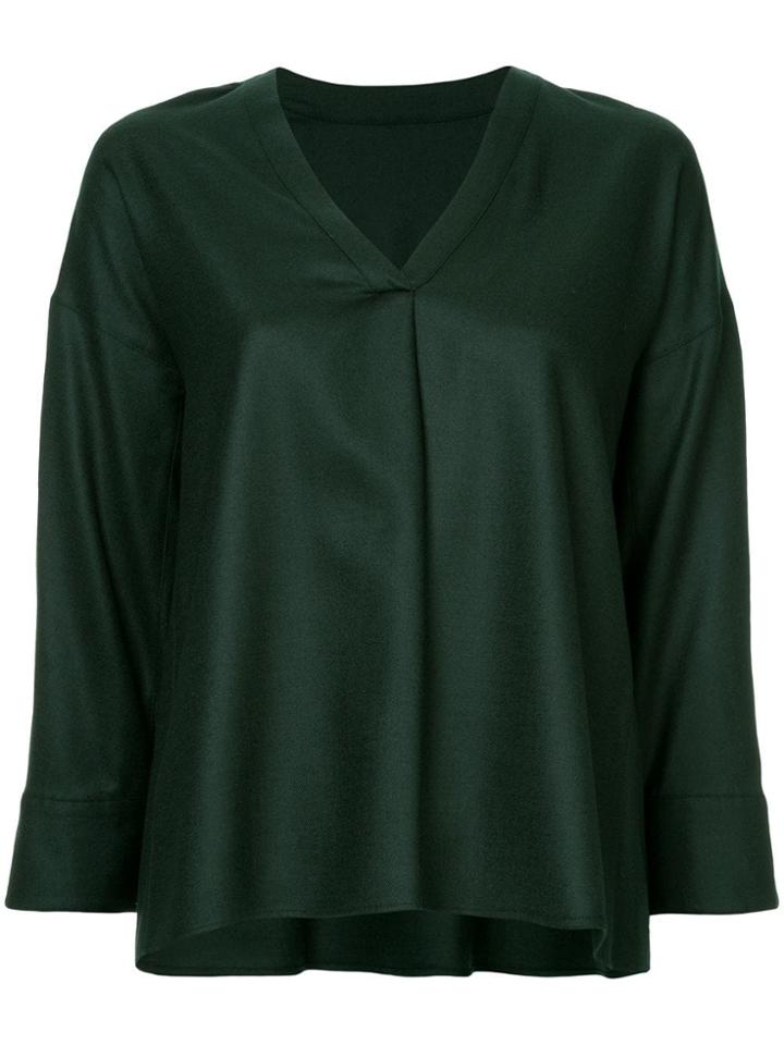 Des Prés Long-sleeve Flared Sweater - Black