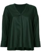 Des Prés Long-sleeve Flared Sweater - Black