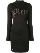 Philipp Plein Leopard Logo Print Dress - Black