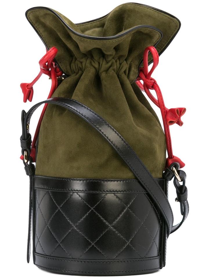 Carven Carven 9197sa121635 Olive Leather/fur/exotic Skins->goat Suede