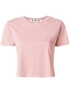 Amo Plain Cropped Top - Pink & Purple